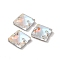 Square Shape Sew on Rhinestone, K5 Glass Rhinestone, 2-Hole Link, Plated Flat Back, Sewing Craft Decoration, Light Crystal AB, 12x12x4.5mm, Hole: 1mm