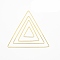 Iron Hoops, Macrame Ring, for Crafts and Woven Net/Web with Feather Supplies, Triangle, 150mm