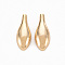 Brass Pendants, Nickel Free, Teardrop, Real 18K Gold Plated, 16x6~7x4mm, Hole: 1mm