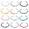 24Pcs 12 Colors Adjustable Waxed Polyester Braided Bracelet Makings, Fit for Connector Charms, Mixed Color, 5-1/8~9-1/8 inch(13~23cm), 2Pcs/color