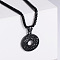 Retro Punk Hip-hop Unisex Dara Knot Stainless Steel Pendant Necklaces, Black