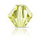 Preciosa® Crystal Beads, Czech Crystal, Bicone(451 69 302 Rondelle), 80250 Acid Yellow, 6mm, Hole: 1mm