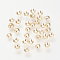 Brass Bead Caps, Nickel Free, Real 18K Gold Plated, 4x1mm, Hole: 1.5mm