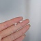 Alloy Earrings for Women, with 925 Sterling Silver Pin, Bowknot, 14.5mm