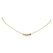 Rack Plating Brass Pave Colorful Cubic Zirconia Cube Link Necklaces, Golden, 15.94 inch(40.5cm)