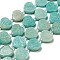 Natural Amazonite Beads Strands, with Seed Beads, Heart, 15.5~16x16x5.5~6.5mm, Hole: 1.2mm, about 20pcs/strand, 15.04 inch(38.2cm)