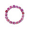 Square Synthetic Imperial Jasper Beaded Bracelets for Women Men, 7-1/8 inch(18cm)