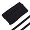 MAYJOYDIY 15 Yards Black Twist Lip Cord Trim, 1/2 Inch Large Twist Rope Cord with Lip Polyester Edge Piping Trim Cord Rope Embellishment for Sewing Clothing Pillows Lamps Draperies