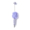Alloy Beadable Pen, Ball-Point Pen, with Polymer Clay Rhinestone & Plush Pompom & ABS Imitation Pearl, for DIY Personalized Pen with Jewelry Beads, Platinum, Medium Purple, 155x26mm