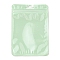 Plastic Packaging Yin-yang Zip Lock Bags, Top Self Seal Pouches, Rectangle, Light Green, 14.8x10.5x0.24cm