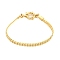 304 Stainless Steel Snake Chain Bracelets for Women, Real 18K Gold Plated, 6-7/8 inch(17.4cm)
