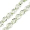 Transparent Glass Beads Strands, Leaf, Dark Sea Green, 11~12x9x6mm, Hole: 0.9mm, about 54~55pcs/strand, 24.41~24.80''(62~63cm)