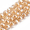 Electroplate Transparent Glass Beads Strands, Round, BurlyWood, 9.5x8.5mm, Hole: 1.5mm, about 70pcs/strand, 24.80 inch(63cm)