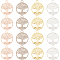 CREATCABIN 24Pcs Brass Filigree Pendants Cutouts Flat Round Pendants with Tree of Life for Bracelet Necklace Earring Connector Accessories Christmas Birthday Anniversaries Gifts 23.5x20x0.5mm