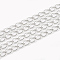 Soldered Brass Curb Chains, Cadmium Free & Nickel Free & Lead Free, with Spool, Real Platinum Plated, 5x3.5x0.5mm, about 98.42 Feet(30m)/roll