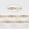 Brass Dapped Chains, Cable Chains, Soldered, Cadmium Free & Nickel Free & Lead Free, with Spool, Flat Oval, Light Gold, 5.2x2.2x0.2mm, about 39.37 Feet(12m)/roll