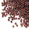 Electroplated Glass Beads, Round, Golden Plated, Red, 2x1.5mm, Hole: 0.7mm, 700pcs/set