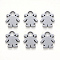 Tarnish Resistant 304 Stainless Steel Charms, Laser Cut, Girl, Stainless Steel Color, 14x11x1mm, Hole: 3mm