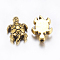Tibetan Style Alloy Beads, Tortoise, Cadmium Free & Lead Free, Antique Golden, 12.5x9x4mm, Hole: 1mm, about 1049pcs/1000g