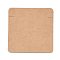 Blank Kraft Paper Bracelets Display Cards, Square, BurlyWood, 6x6x0.05cm