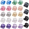 12 Pairs 12 Colors Plastic Shoelaces Buckle Lock, Rectangle, Mixed Color, 25x24x11mm, 1 pair/color