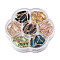 70Pcs 7 Colors K9 Glass Connector Charms, with Light Gold Plated Brass Findings, Cadmium Free & Nickel Free & Lead Free, Oval, Faceted, Mixed Color, 22x7x3mm, Hole: 1.5mm, 10pcs/color