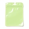 Rectangle Plastic Zip Lock Gift Bags, with Transparence Windows Resealable Bags, Green Yellow, 12x9x0.15cm, Unilateral Thickness: 2.5 Mil(0.065mm)