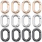 SUNNYCLUE 1 Box 30Pcs Alloy Oval Key Ring Spring Gate Rings Metal Gold Silver Black Carabiner Buckle Clip Clasps Purse Trigger Snap Hook Gate Key O Ring for Jewelry Making Keyring Bag Diy Craft Supply
