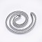 Non-Tarnish 304 Stainless Steel Curb Chain Necklaces, with Lobster Claw Clasps, Frosted, Faceted, Stainless Steel Color, 23.6 inch(60cm), 4x2mm