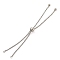 Non-Tarnish 304 Stainless Steel Box Chain Slider Bracelet Makings, Stainless Steel Color, 8-1/4 inch(21cm)~8-7/8 inch(22.5cm), 18mm, Hole: 2mm