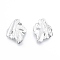 Brass Pendants, Nickel Free, Leaf, Real Platinum Plated, 21.5x17x2.5mm, Hole: 1.4mm