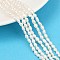 Natural Cultured Freshwater Pearl Beads Strands, Two Sides Polished, Grade 4A, Seashell Color, 3~4mm, Hole: 0.7mm, about 74~77pcs/strand, 13.86~13.98''(35.2~35.5cm)