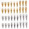 36Pcs 6 Style 304 Stainless Steel Pendants, Cone Charm, Golden & Stainless Steel Color, 16~20.5x4.5~6x4.5~6mm, Hole: 2.5~3.5mm, 6pcs/style