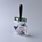 Plastic Transparent Gift Bag, Storage Bags, Self Seal Bag, Top Seal, Rectangle, with Cartoon Card and Sling, Hole and Nail, Medium Sea Green, 27x13x6cm, 10set/bag