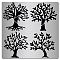 GORGECRAFT 6.3 Inch Tree of Life Metal Stencil Leaves Stencils Stainless Steel Leaf Painting Reusable Templates Journal Tool for Painting on Wood, Wood Burning, Pyrography and Engraving