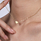 Modern minimalist Style Classic Brass Love Heart Pendant Nnecklaces, Golden, 15.75 inch(40cm)