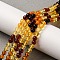 Gradient Color Natural Amber Beads Strands, Round, 4~4.5mm, Hole: 0.5mm, about 94pcs/strand, 15.28''(38.8cm)