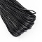 PU Leather Cord, Imitation Leather Cord, Flat, Black, 4x2mm, about 103.89 yards(95m)/bundle