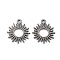304 Stainless Steel Pendants, Sun Charms, Anti-Tarnish, Stainless Steel Color, 17.5x15x1mm, Hole: 1.6mm