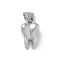 304 Stainless Steel Pendants, Teeth Charm, Stainless Steel Color, 18x10.5x11.5mm, Hole: 9x3.5mm