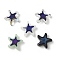 Glass Beads, Temperature Sensing Color Changing Beads, Star, Mixed Color, 14.5x16x5mm, Hole: 0.7mm