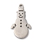 Non-Tarnish Christmas 201 Stainless Steel Pendants, Snowman Charm, Stainless Steel Color, 19.5x11x1mm, Hole: 1.5mm