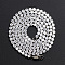 Hip-hop Street Style Stainless Steel Rhinestone Cup Chains Necklace for Men and Women, Stainless Steel Color, 23.62x0.16 inch(60x0.4cm)