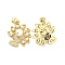 Brass Clear Cubic Zirconia Pendants, Cadmium Free & Lead Free, with ABS Plastic Imitation Pearl, Flower & Butterfly Charms, Real 18K Gold Plated, 23.5x20x7mm, Hole: 3.5x4.5mm