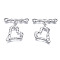 Brass Toggle Clasps, Cadmium Free & Nickel Free & Lead Free, Heart, Platinum, 29~33mm long, Bar: 7.5x30x3.5mm, hole: 1.2mm, Jump Ring: 5x1mm, Inner Diameter: 3mm, Ring: 22x21.5x3.5mm, Hole: 1.2mm