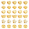 60Pcs 6 Styles Alloy European Beads, Large Hole Beads, Matte Style, Mixed Shapes, Matte Gold Color, 8.5~10.5x10~12x7~9mm, Hole: 4.5~7mm, 10pcs/style