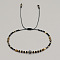 Natural Lapis Lazuli & Glass Seed Beads Braided Bead Bracelets for Women, with Non-magnetic Hematite, Inner Diameter: 11 inch(28cm)