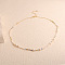 Natural Freshwater Pearl Nuggets & Glass Beaded Necklaces for Women, Golden, Creamy White, 15.75 inch(40cm)