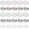 30 Sets Blank Dome Glass Oval Brooch, 304 Stainless Steel Lapel Pin for Backpack Clothes, Stainless Steel Color, 20x14x10mm