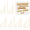 120Pcs 6 Styles Brass Flat Head Pins, Long-Lasting Plated, Real 18K Gold Plated, 19~51x0.5~0.7mm, Head: 1~2mm, 20pcs/style